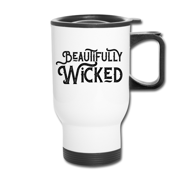Beautifully Wicked Travel Mug - white
