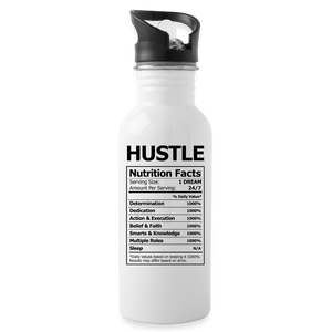 Hustle Nutrition Facts - white