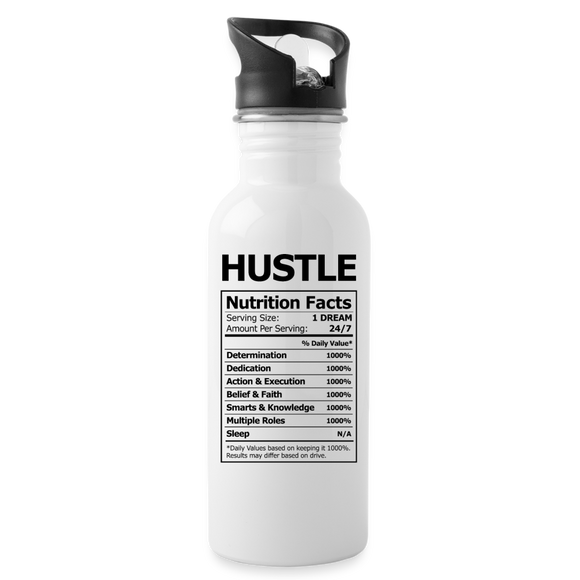 Hustle Nutrition Facts - white