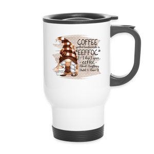 Gnome Coffee Travel Mug - white