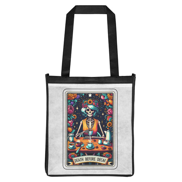 Death Before Decaf Tarot Tote