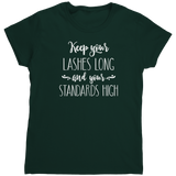 Long_Lashes_High_Standards_TShirt_Forest_Green_Mockup.png