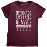 My_Doctor_Says_I_Need_Glasses_TShirt_Maroon_Mockup.png