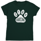 Stay_Pawsome_TShirt_Forest_Green_Mockup.png