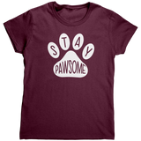 Stay_Pawsome_TShirt_Maroon_Mockup.png
