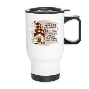 Gnome Coffee Travel Mug - white