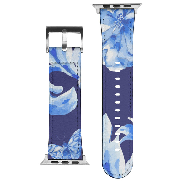 Blue Floral Watch Band