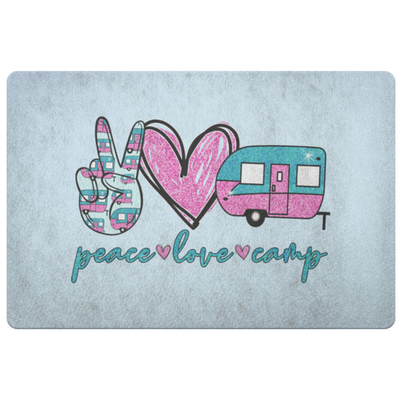 Peace Love Camp Doormat