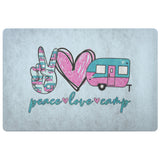 Peace Love Camp Doormat