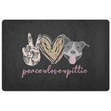 Peace Love Pittie Doormat