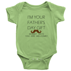 Father's Day Gift Mustache Onsie