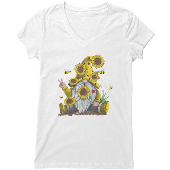 Sunflower Gnome V-Neck
