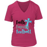 Faith Family Football VNeck