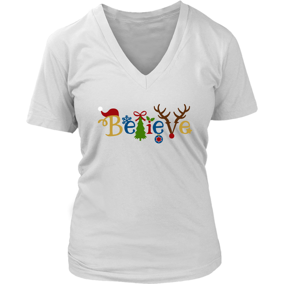 Believe Christmas V-Neck