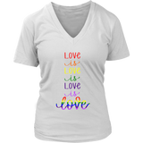 Love is Love Rainbow VNeck