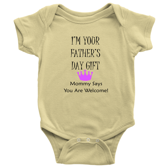 Fathers Day Gift Crown Onsie