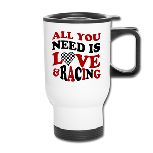 Love & Racing Travel Mug - white