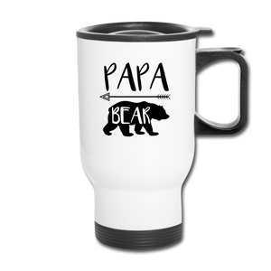 Papa Bear Travel Mug - white