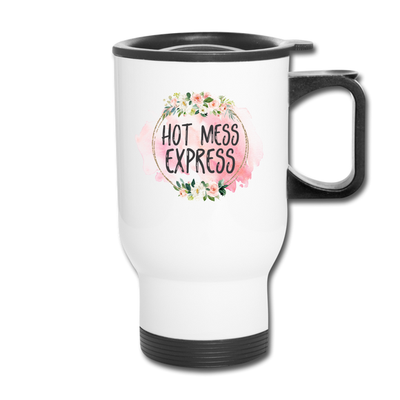 Hot Mess Express Travel Mug - white