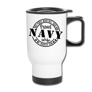 Proud Navy Wife - white