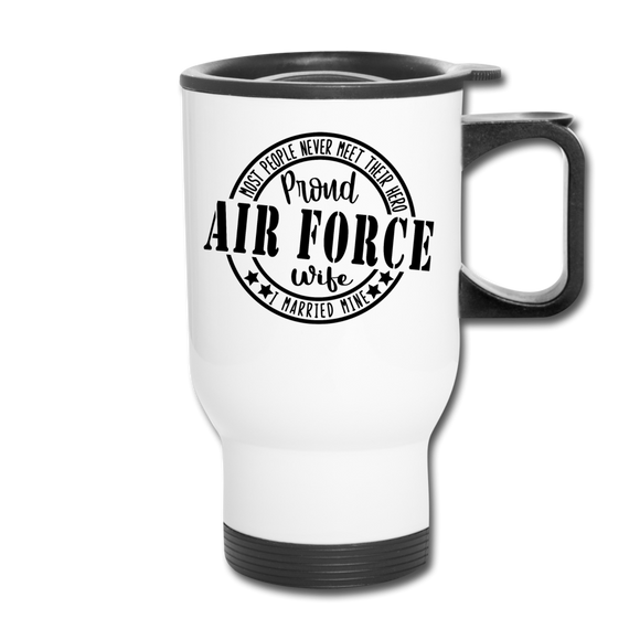 Proud Air Force Wife - white