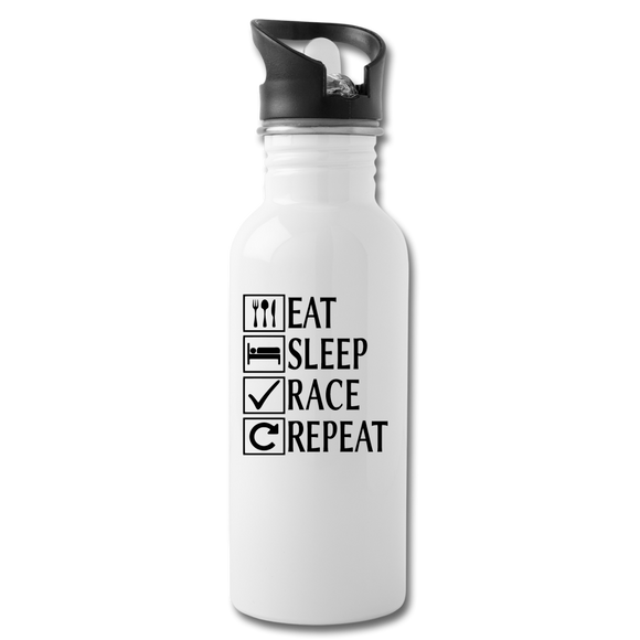 Eat Sleep Race Repeat - white