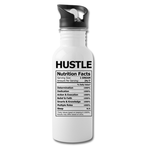 Hustle Nutrition Facts - white