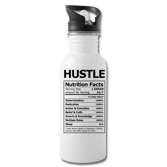 Hustle Nutrition Facts - white