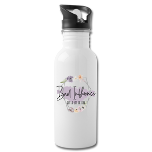 Bad Influence Water Bottle - white