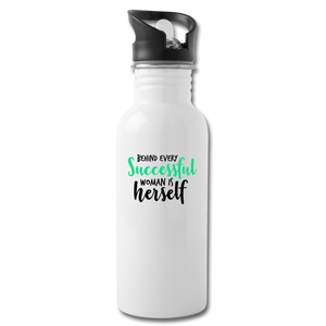 Successful Woman Water Bottle - white