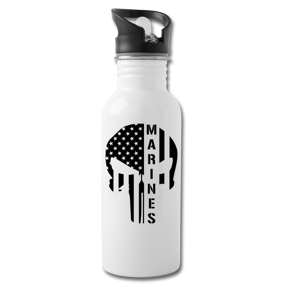 Marines Water Bottle - white