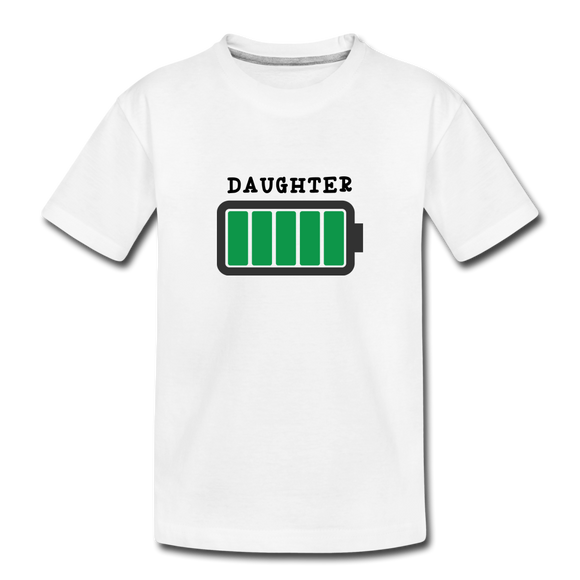 Daughter Battery T-Shirt - white