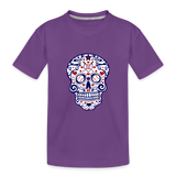 Baseball Skull T-Shirt - purple