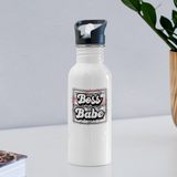 Boss Babe Deco Water Bottle - white