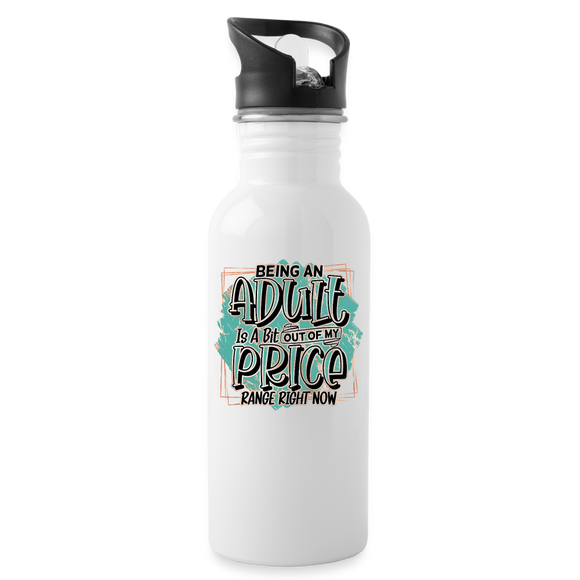 Being An Adult Water Bottle - white