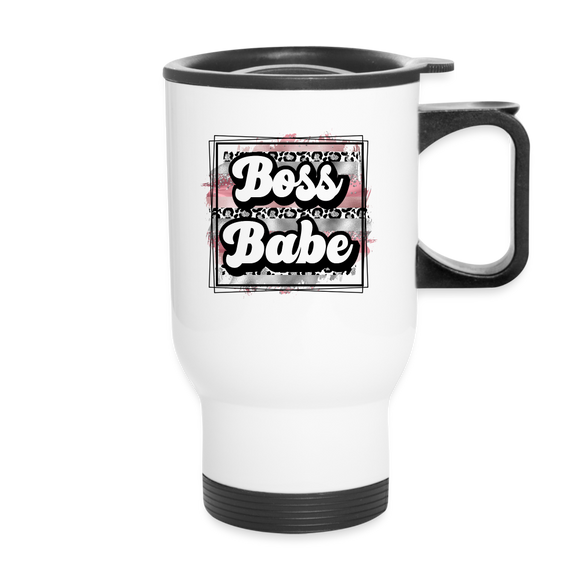 Boss Babe Deco Travel Mug - white