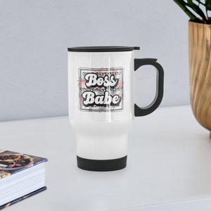 Boss Babe Deco Travel Mug - white